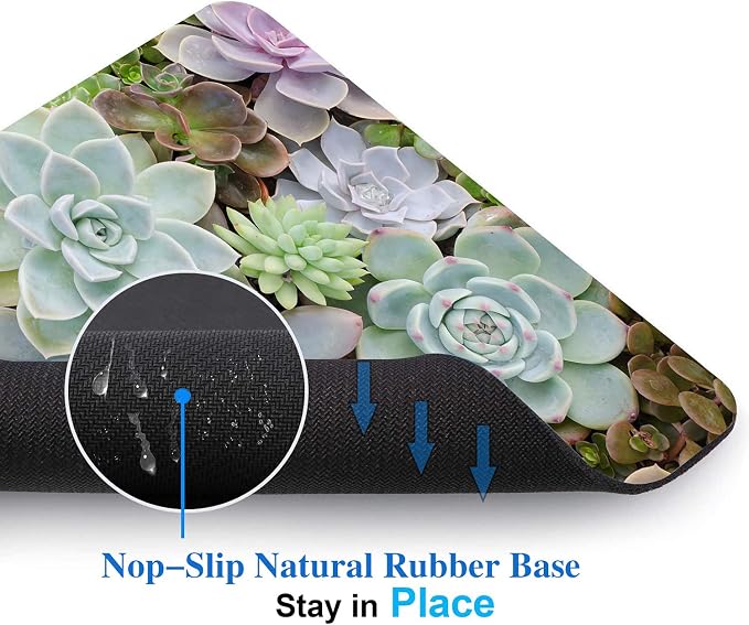 Cute Succulents Mouse Pad, Natural Plants Mousepad - Image 3