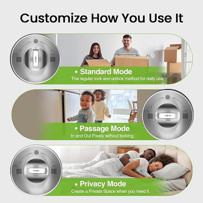 GHome Smart Fingerprint Door Lock, 4 in 1 Smart Fingerprint Door Knob - Image 9