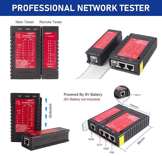 Noyafa NF-468s Network Cable Tester, Ethernet Tester, Cable Mapper, Check - Image 9