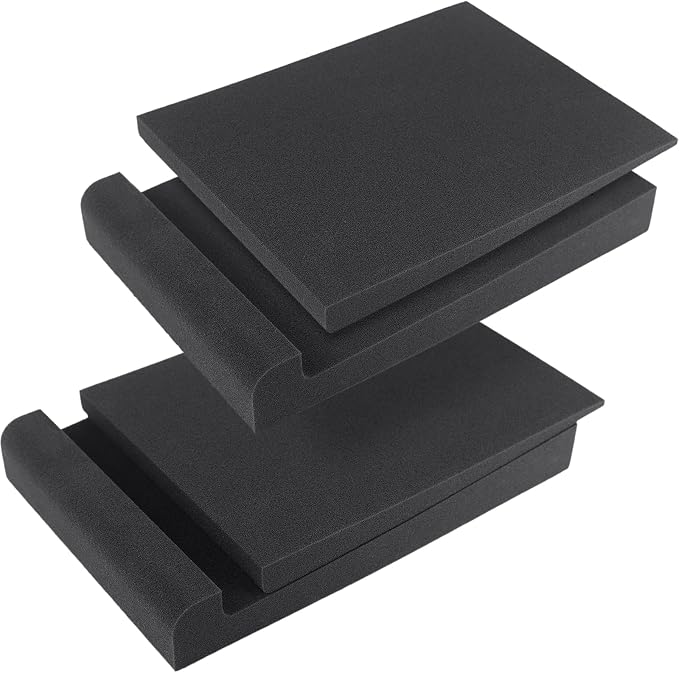 JBER 2 Pack Acoustic Isolation Pads, Studio Monitor Speaker Isolation Foam Pads by JBER
