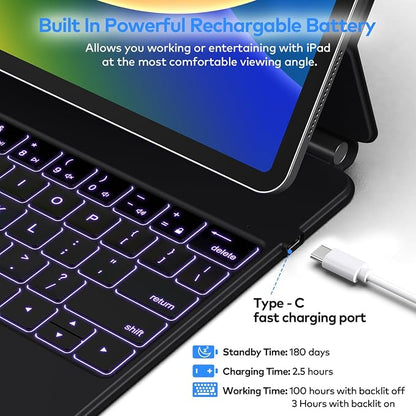 Keyboard Case for iPad Air 11-inch & iPad Pro 11 inch – Magic-Style Magnetic - Image 8