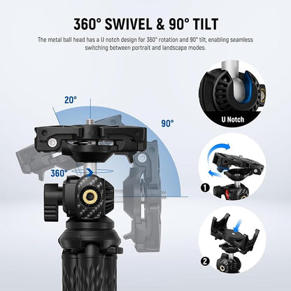 NEEWER Camera Tripod with Remote, Mini Flexible Vlog Phone Tripod Stand with - Image 6