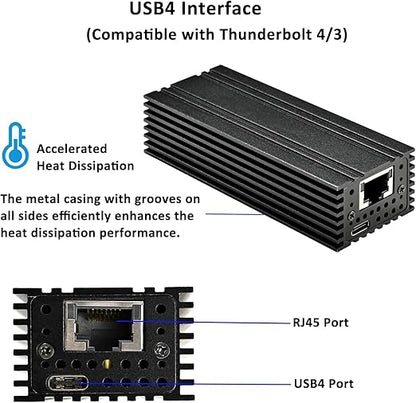 USB 4.0 Type-C 10G Ethernet Adapter, - Image 4
