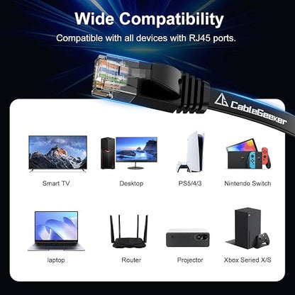 Cat 6 Ethernet Cable 60 ft, Indoor&Outdoor, High Speed 10Gbps Flat Internet - Image 7