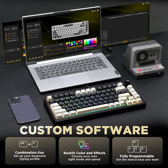 YUNZII B75 Mechanical Keyboard, 75% Layout - Image 4