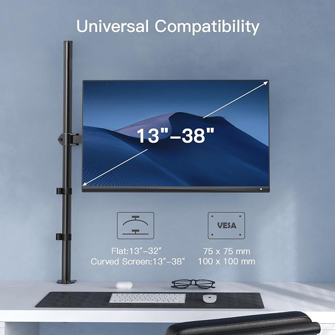 HUANUO Monitor Arm Desk Mount, Fully Adjustable Stand Computer Mount - Image 4