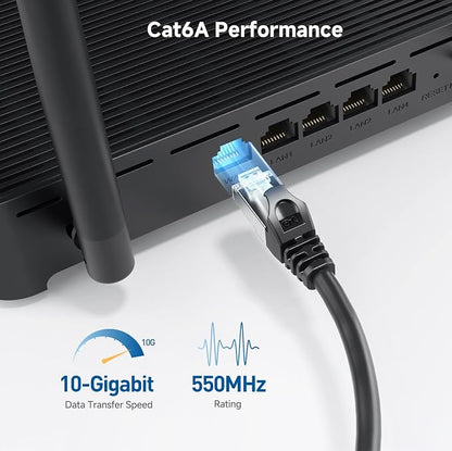 Cable Matters 10Gbps 5-Pack Snagless Short Shielded Cat 6A Ethernet Cable - 3ft - Image 3