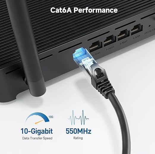 Cable Matters 10Gbps Snagless Long Shielded Cat 6A Ethernet Cable - 125ft - Image 3
