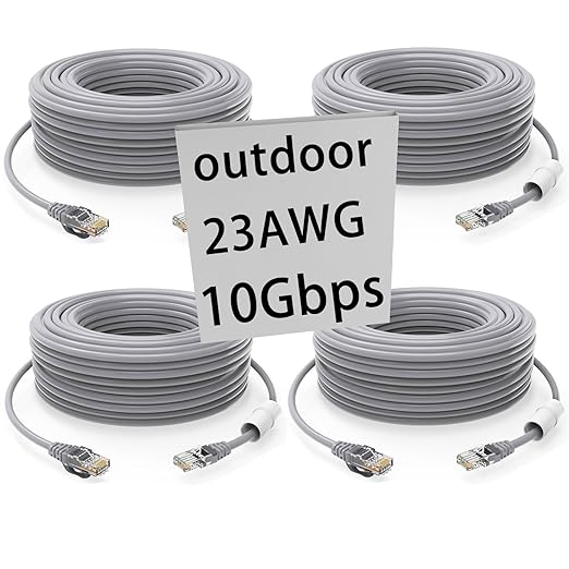 Cat 6 Ethernet Cable - 100 ft Heavy Duty by GWFIBER