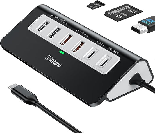 USB C Hub 10Gbps, 9-in-1 USB C Docking station by intpw