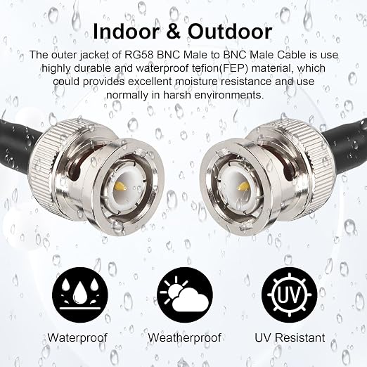 MOOKEERF 25FT RG58 50 ohm Coax Cable - Image 5