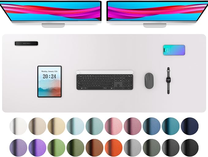 Aothia Large PU Leather Desk Pad Protector – Non-Slip Mouse Pad & Writing Mat by Aothia