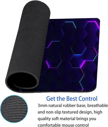 Purple Abstract Art Mouse Pad Personalized Design Computer Laptop Non-Slip - Image 4
