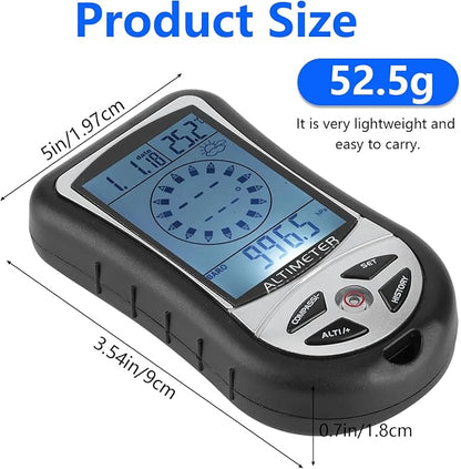 Digital Altimeter, Digital Compass, Hiking Thermometer, Timer & Backlight - Image 2