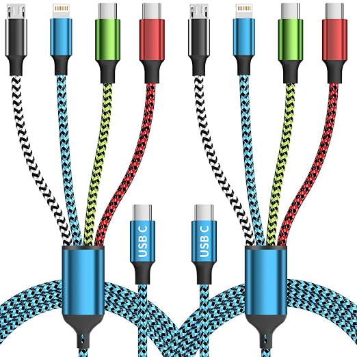 Travel Dual Type-C 4 in 1 Charging Cable, USB C Multi Charging Cable Multi by Jogrytece