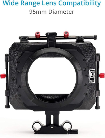 Power DSLR Camera Cage with MB-600 Matte Box Combo Kit. 4x4 Filter Holders - Image 8