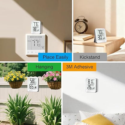 3 Pack Room Thermometer Indoor Hygrometer Digital Mini Humidity Meter Gauge - Image 5
