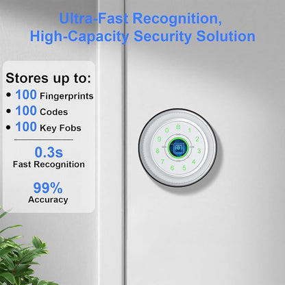 BIWIBON 5-in-1 Smart Door Knob, Fingerprint Door Knob - Image 4