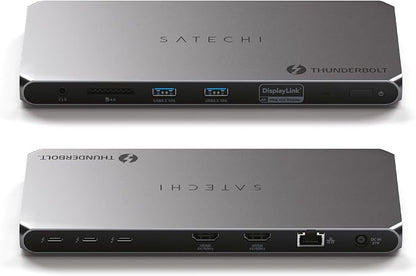 Satechi Thunderbolt 4 Dock 100W Charging, Dual Monitor HDMI 4K/60Hz, 40Gbps by Satechi