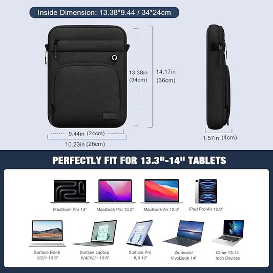 MoKo 13-14 Inch Laptop Sleeve Bag, Fits MacBook Air 13/13.3/13.6 Inch M2/M3 - Image 2