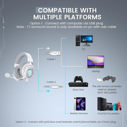 EKSA USB Gaming Headset for PC, Computer Headphones - Image 6