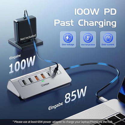 USB C Hub Ethernet, 10-in-1 USB Docking Station 10Gbps - Image 6