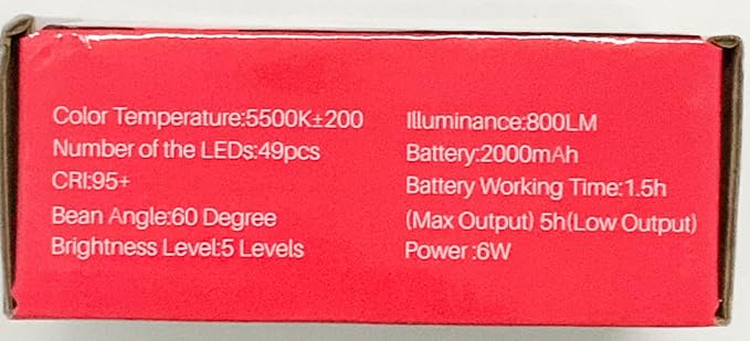 ULANZI VL49 2000mAh LED Video Light w 3 Cold Shoe, Rechargeable Soft Light Panel - Image 13