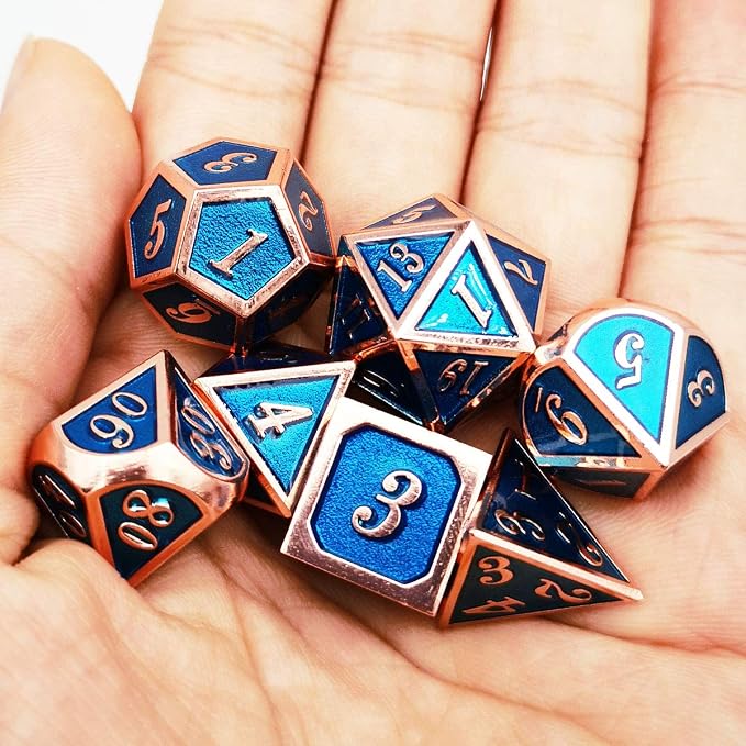 Haxtec Metal DND Dice Set Heavy D&D Dice - Image 6