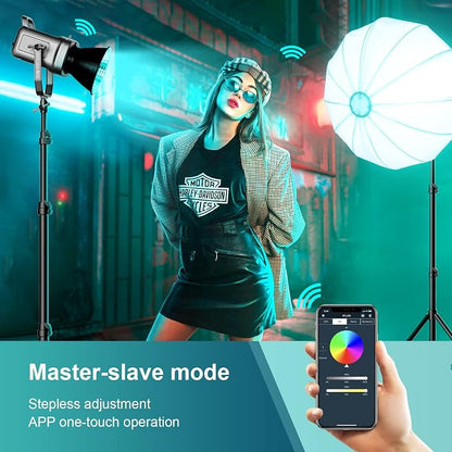 GVM 150W LED Video Light 2700K~7500K RGB Video Light Photography Studio Light - Image 2