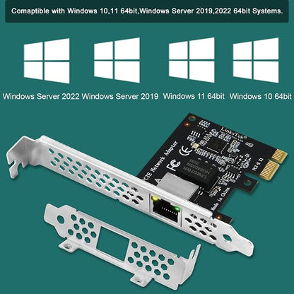 PCI Express X1 Interface to 2.5GbE RJ45 Ports Network Adapter - Image 5