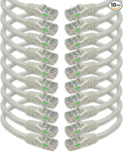 iMBAPrice 50 ' Cat5e Network Ethernet Patch Cable, 10 Pack by iMBAPrice