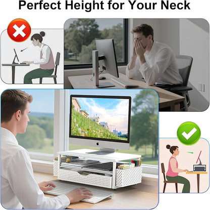 Desk Organizer and Accessories, Computer Monitor Stand Riser - Image 3