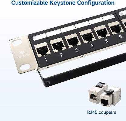 Cable Matters 1U 19-Inch 24-Port 10Gbps Cat6A Ethernet Patch Panel - Image 5