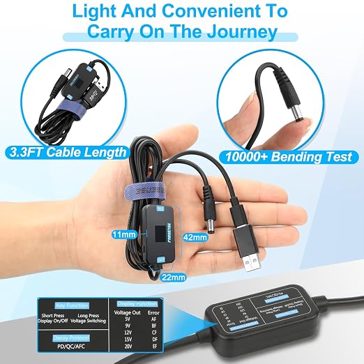 FARSENSE USB C to DC Adapter, Barrel PD Trigger Cable - Image 6