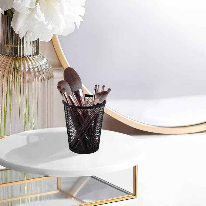 Desk Pencil Pen Holder, Wire Mesh Pen Cup Holder - Image 4