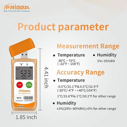 Frigga M2H Reusable Temperature Humidity Data Logger Multi-Use USB Digital - Image 4