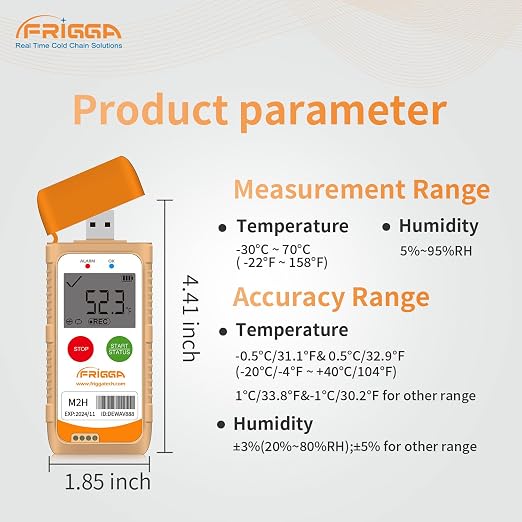 Frigga M2H 5pcs Reusable Temperature Humidity Data Logger USB Digital - Image 3