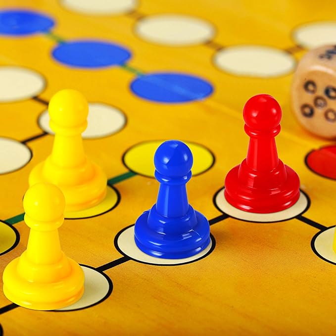 Gejoy 128 Pcs Board Game Pieces Multicolor Plastic Pawns Game Pieces - Image 3