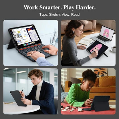 iPad Pro 13 inch Case with Keyboard, Flex Magnetic Detachable Backlit Keyboard - Image 8