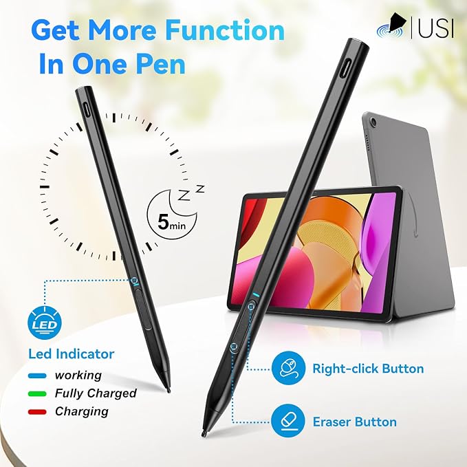 Fire Max 11 Stylus Pen, USI 2.0 Certified Stylus Pencil - Image 2