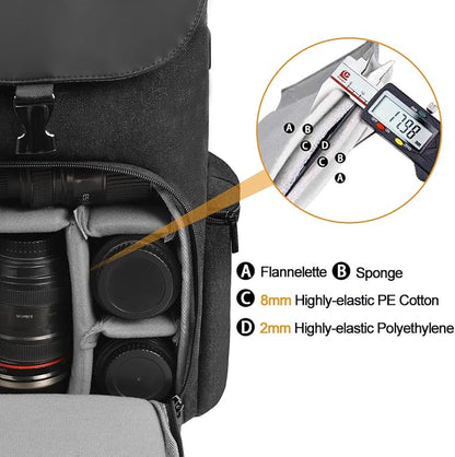 CADeN Camera Backpack Canvas Camera Bag - Image 3