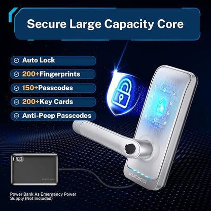 Keypad Smart Door Lock with Handle: Kucacci Keyless Entry Smart Lock - Image 6