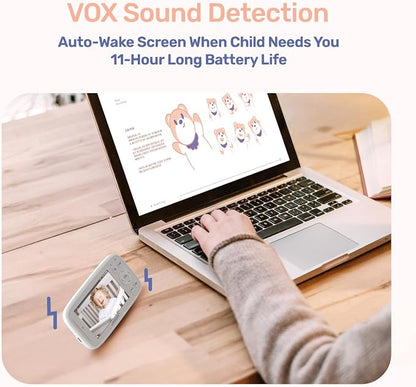 1080P WiFi Baby Monitor with 2 Camera and Audio, Pan-Tilt-Zoom Video Camera - Image 5