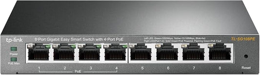 TP-Link TL-SG108PE V3 | 8 Port Gigabit PoE Switch | Easy Smart Managed | 4 PoE+ by TP-Link