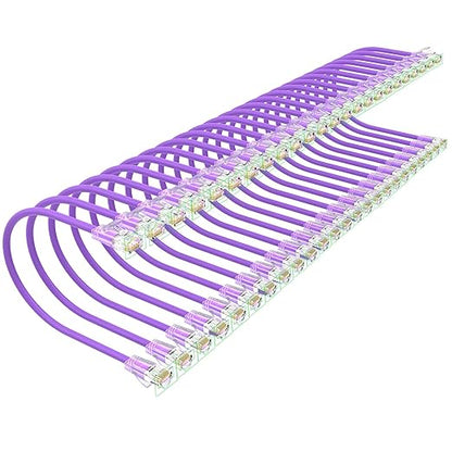Cat 6 Patch Cables 1 feet, Slim Cat6a Ethernet Patch Cable 10Gbps 550Mhz by Unknown