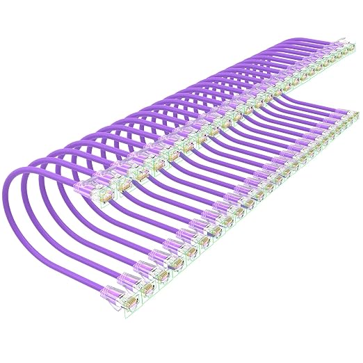 Cat 6 Patch Cables 2 feet, Slim Cat6a Ethernet Patch Cable 10Gbps 550Mhz by Unknown