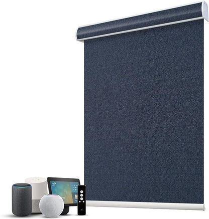 SmartWings Motorized 100% Blackout Shades Blinds, Custom Size, Cordless Window by SmartWings