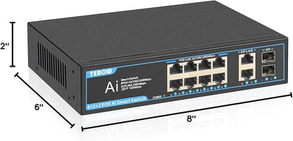PoE Gigabit Switch 8-Port with 2 uplink & 2 SFP: TEROW 12-Port PoE+ - Image 8