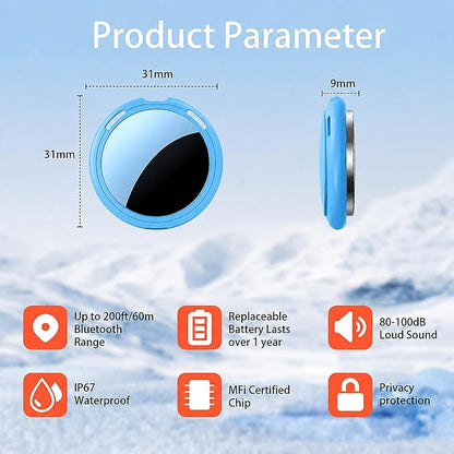 2 Pack Tracker Tags Pair with Apple Find My Bluetooth Air Smart Tags Key Finder - Image 7