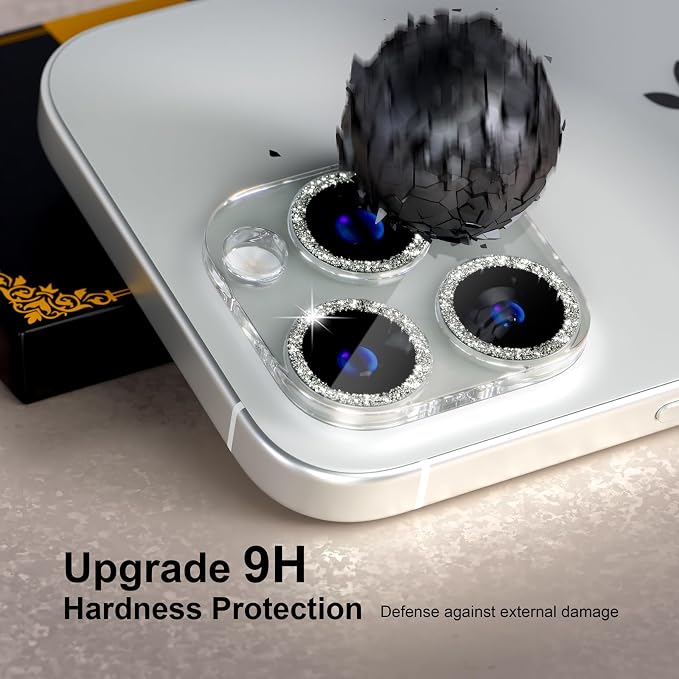 beuxece for 6 Pack iPhone 15 Pro/iPhone 15 Pro Max Camera Lens Protector 9H - Image 2